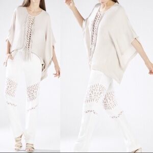 NWT BCBG Ramzie Fringe Kaftan Top